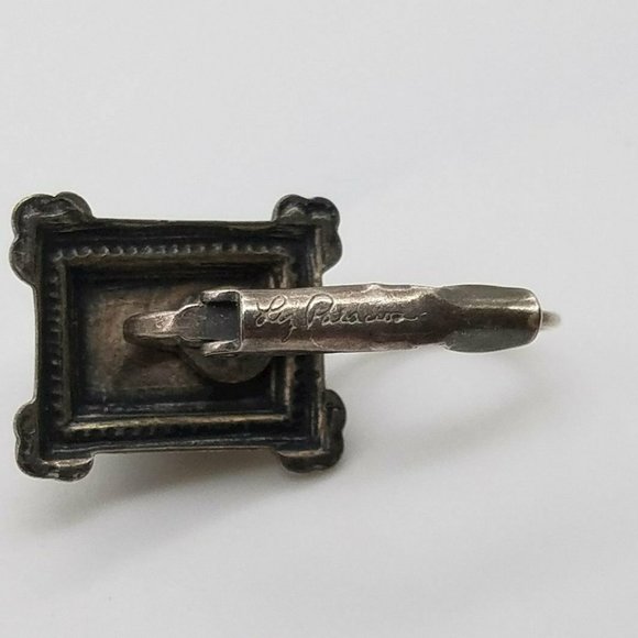 Vtg 90’s Liz Palacios Signed Lavender Blue Swarovski Crystal Lever Back Earrings - Picture 3 of 5